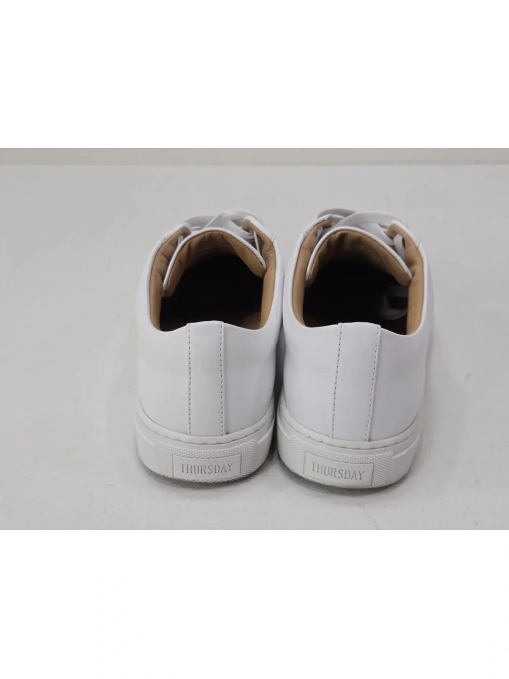 Thursday Boot Co Shoes Mens 9 Premier Low Top White Leather Lace Up Sneakers - Picture 10 of 13